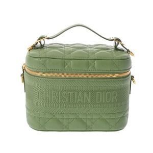 CHRISTIAN DIOR DIORTRAVEL Vanity Green Lambskin Shoulder Bag